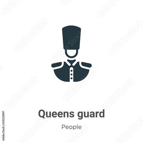 Queens guard vector icon on white background. Flat vector queens guard icon symbol sign from modern people collection for mobile concept and web apps design.