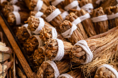 group stacks of traditional Chinese medicine