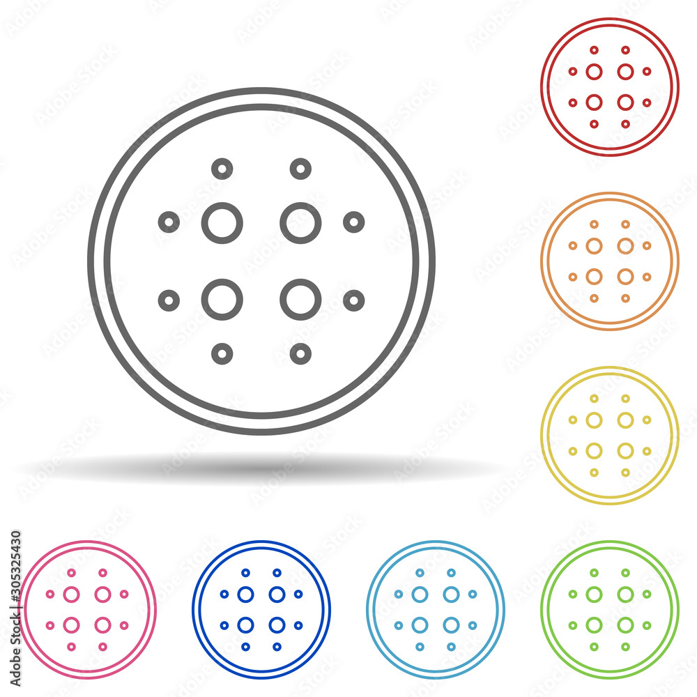 Blur sign in multi color style icon. Simple thin line, outline vector of image icons for ui and ux, website or mobile application Blur sign in multi color style icon. Simple thin line, outline vector of image icons for ui and ux, website or mobile application