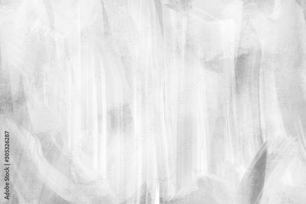 Obraz premium Concrete wall white grey color for background. Old grunge textures with scratches and cracks. White painted cement wall texture.