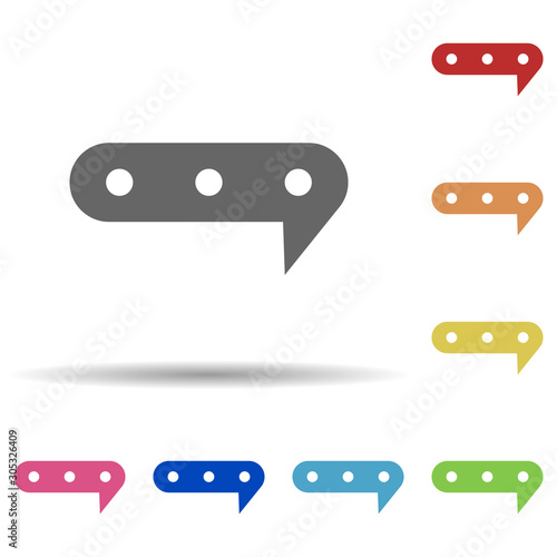 Colloquial in multi color style icon. Simple glyph, flat vector of web icons for ui and ux, website or mobile application