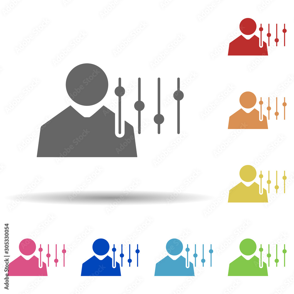 Mixer, businessman, self discipline in multi color style icon. Simple glyph, flat vector of business icons for ui and ux, website or mobile application Mixer, businessman, self discipline in multi color style icon. Simple glyph, flat vector of business icons for ui and ux, website or mobile application