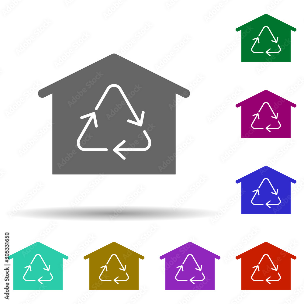Obraz premium Processing in multi color style icon. Simple glyph, flat vector of energy icons for ui and ux, website or mobile application