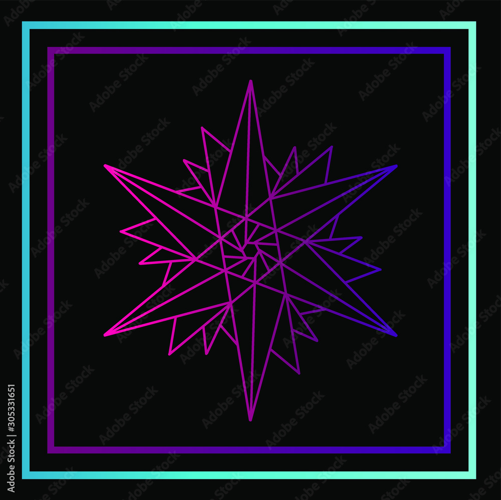 the snow diamond mandala flower logo with black background the snow diamond mandala flower logo with black background