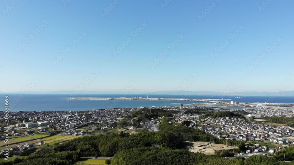 愛知県常滑市 中部国際空港 知多半島 ドローン空撮 日本 愛知県常滑市 中部国際空港 知多半島 ドローン空撮 日本