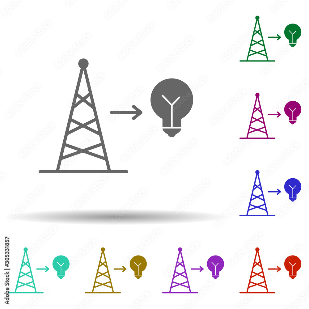 Energy in multi color style icon. Simple glyph, flat vector of energy icons for ui and ux, website or mobile application Energy in multi color style icon. Simple glyph, flat vector of energy icons for ui and ux, website or mobile application