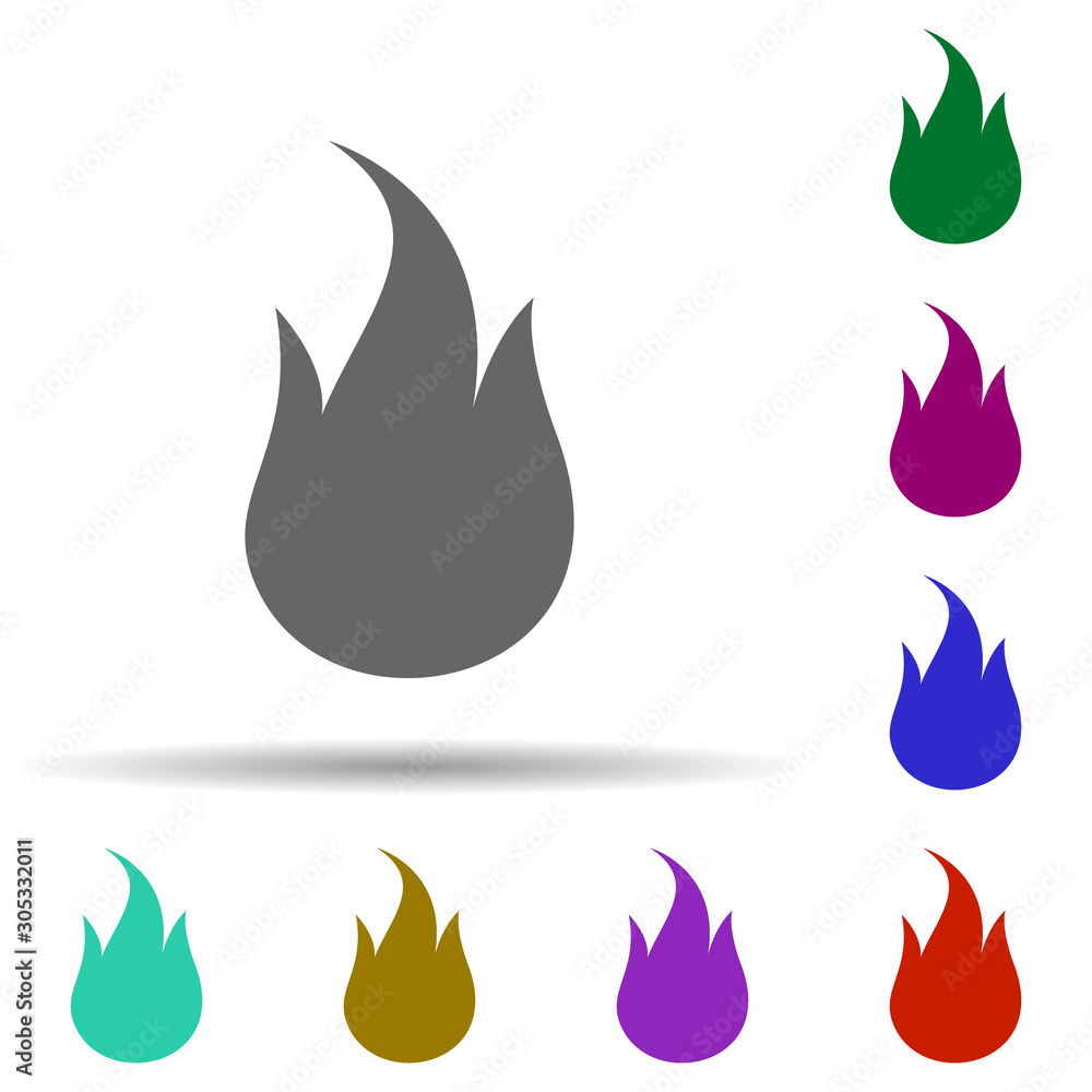 Fire, flame in multi color style icon. Simple glyph, flat vector of fire icons for ui and ux, website or mobile application Fire, flame in multi color style icon. Simple glyph, flat vector of fire icons for ui and ux, website or mobile application