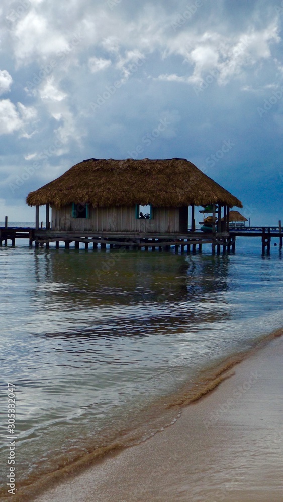 house on stilts Belize