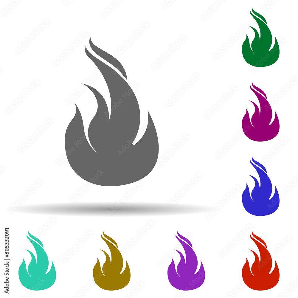 Fire, flame in multi color style icon. Simple glyph, flat vector of fire icons for ui and ux, website or mobile application Fire, flame in multi color style icon. Simple glyph, flat vector of fire icons for ui and ux, website or mobile application