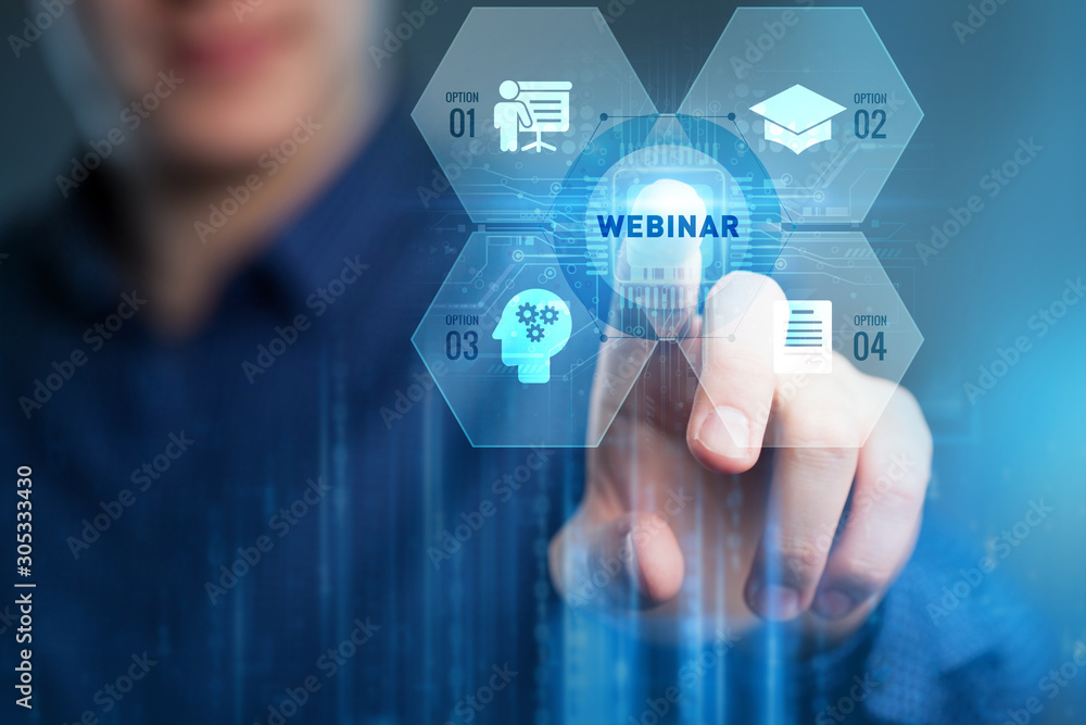 Business, Technology, Internet and network concept. Webinar e-learning. Training concept. Business, Technology, Internet and network concept. Webinar e-learning. Training concept.