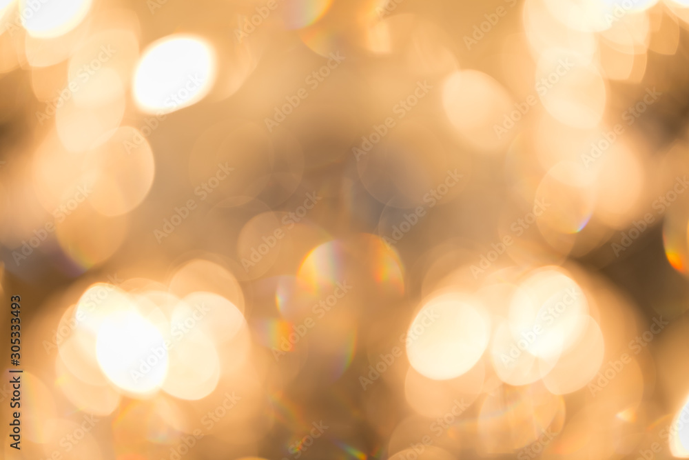 Blur of golden luxury bokeh
