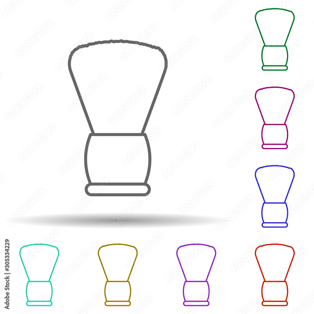 Scour sponge multi color icon. Simple thin line, outline vector of web icons for ui and ux, website or mobile application Scour sponge multi color icon. Simple thin line, outline vector of web icons for ui and ux, website or mobile application