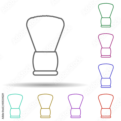 Scour sponge multi color icon. Simple thin line, outline vector of web icons for ui and ux, website or mobile application