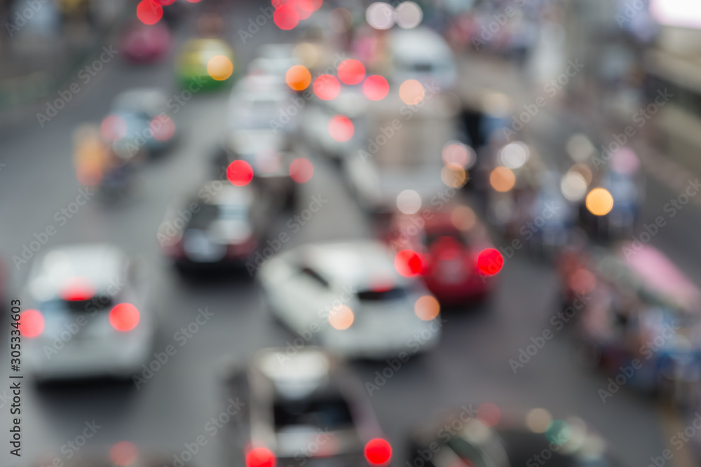 Blur of traffic jam in the city Blur of traffic jam in the city