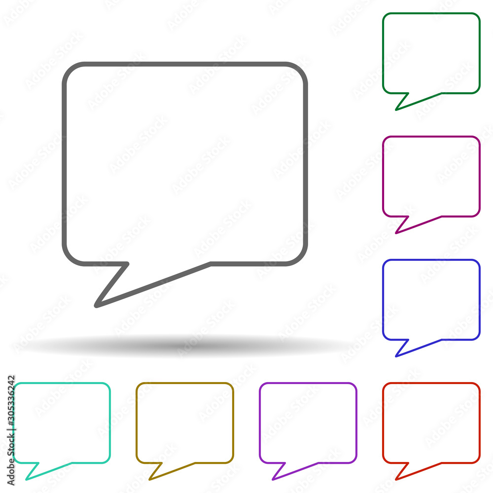 Comment multi color icon. Simple thin line, outline vector of web icons for ui and ux, website or mobile application Comment multi color icon. Simple thin line, outline vector of web icons for ui and ux, website or mobile application