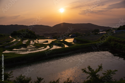 Beautiful sunset in Japan