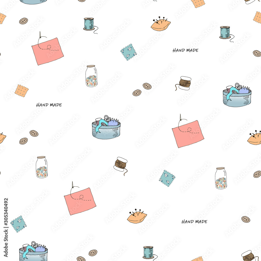 裁縫道具イラスト背景 Stock イラスト Adobe Stock 裁縫道具イラスト背景 Stock イラスト Adobe Stock