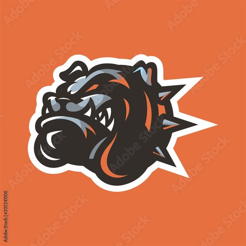 bulldog mascot head logo