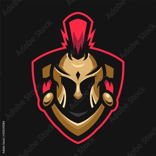 spartan mascot head sport logo badges