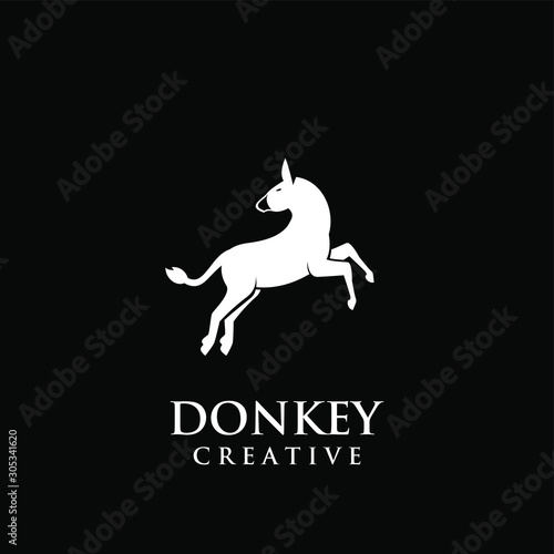 donkey logo icon design vector illustration template