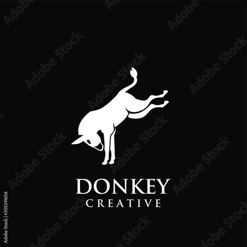 donkey logo icon design vector illustration template