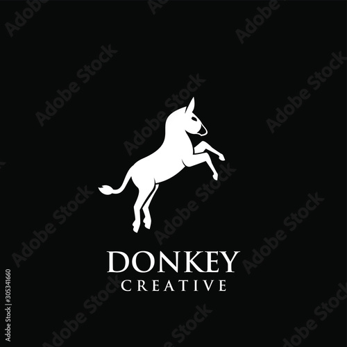 donkey logo icon design vector illustration template
