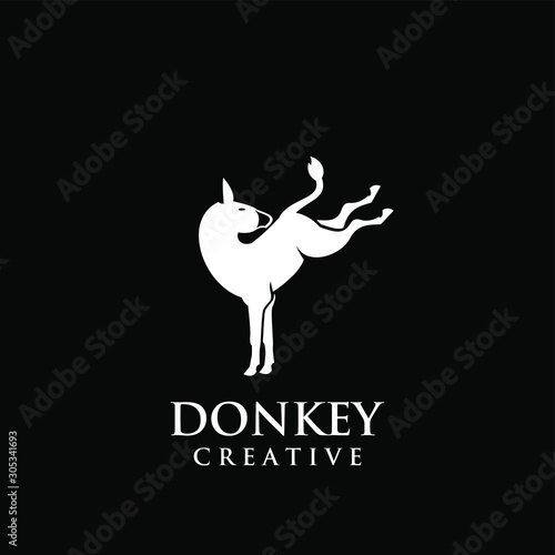 donkey logo icon design vector illustration template