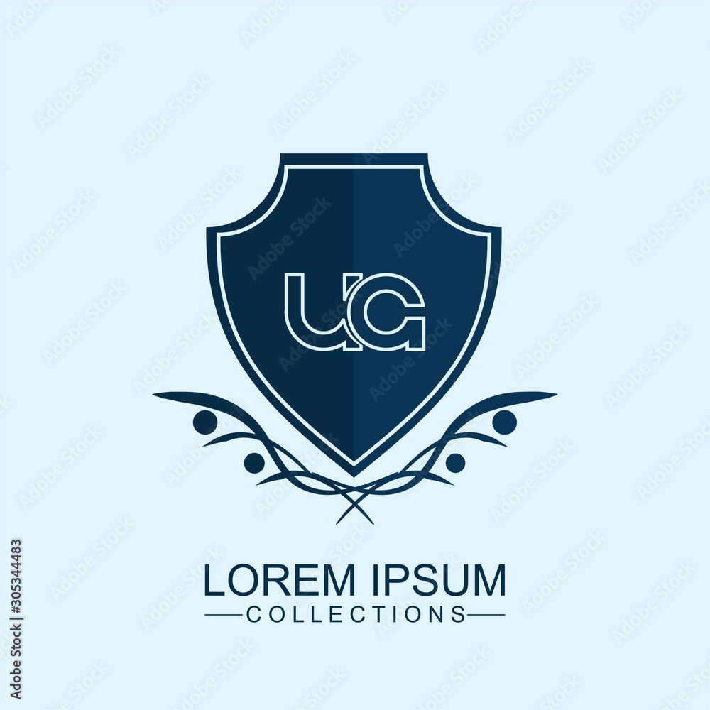 Letter UA Line Elegant logo,Design for Boutique hotel,Resort,Restaurant, Royalty, Victorian. Can be used for workflow layout template, banner, marketing, infographics.