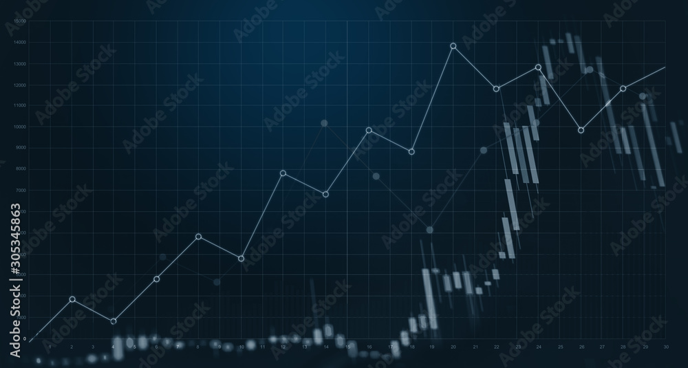 Naklejka premium Increasing financial graphs