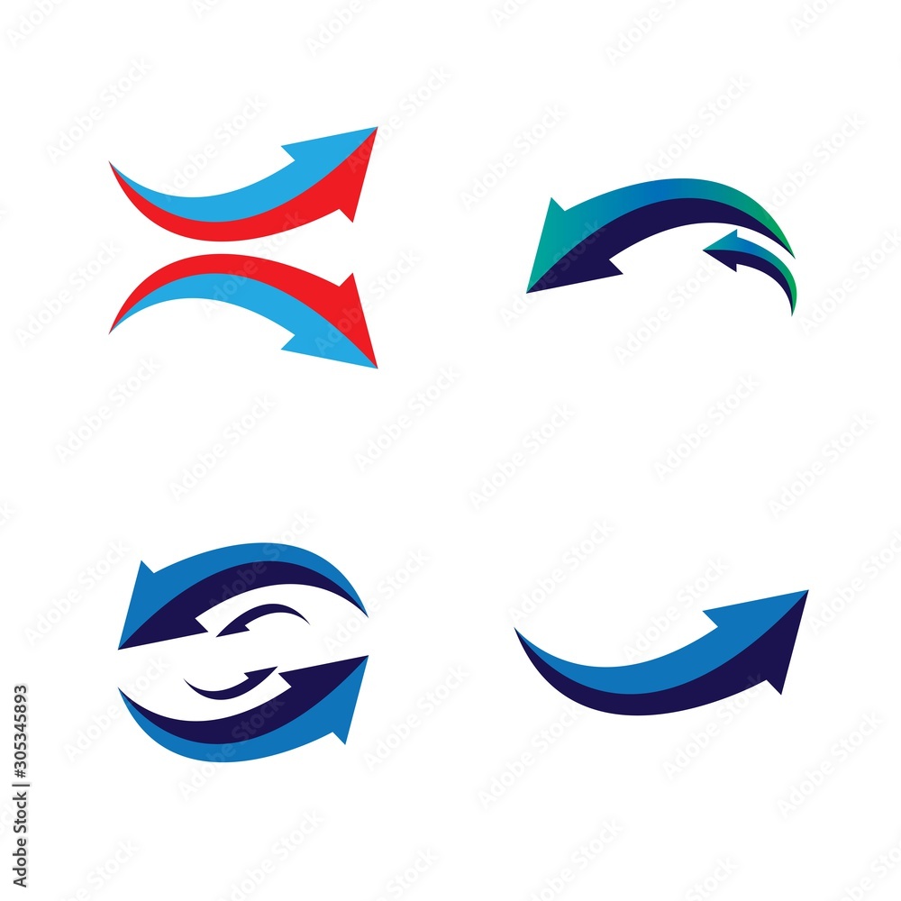 arrow logo icon vector template