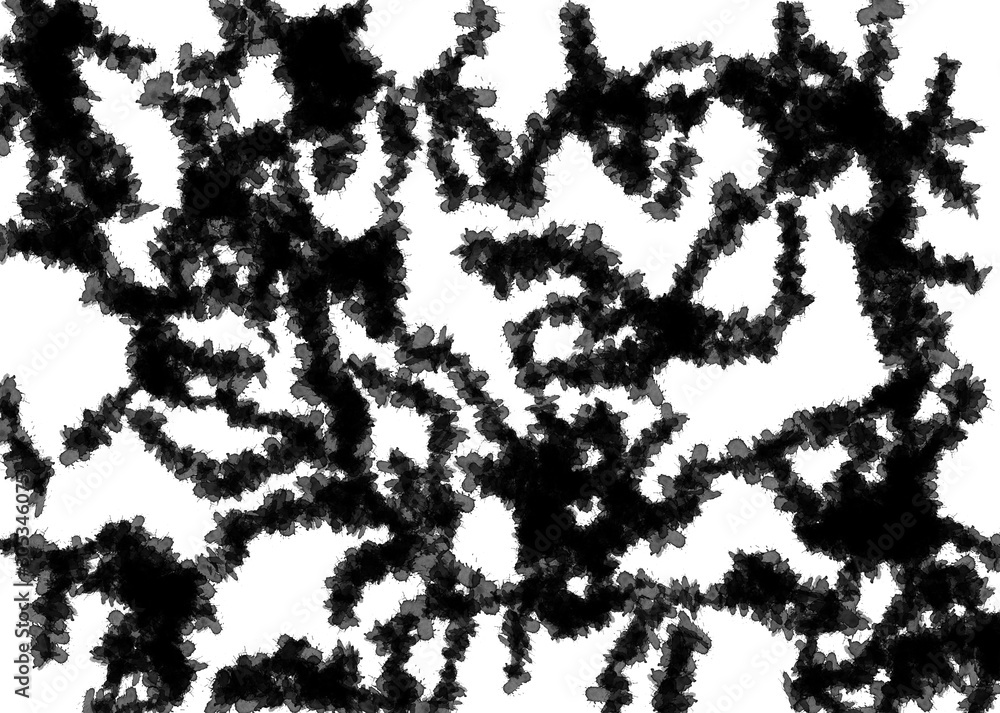Artistic black and white painting . Black paint splashes on white background. Monochrome abstract texture Artistic black and white painting . Black paint splashes on white background. Monochrome abstract texture