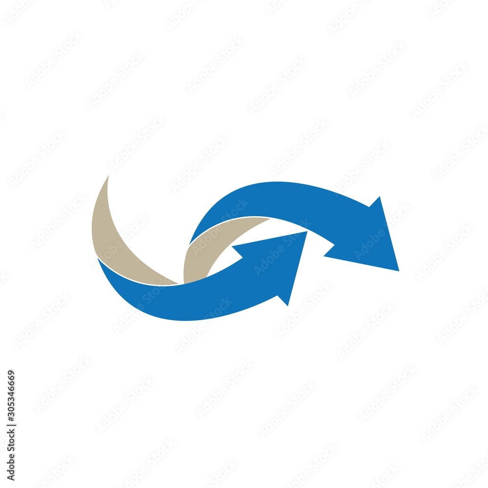 Fototapeta premium arrow logo icon vector template
