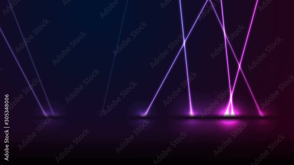 Blue and purple neon laser lines futuristic motion design. Abstract rays technology glowing retro background. Video animation Ultra HD 4K 3840x2160