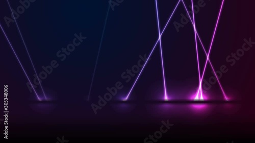Blue and purple neon laser lines futuristic motion design. Abstract rays technology glowing retro background. Video animation Ultra HD 4K 3840x2160 photo