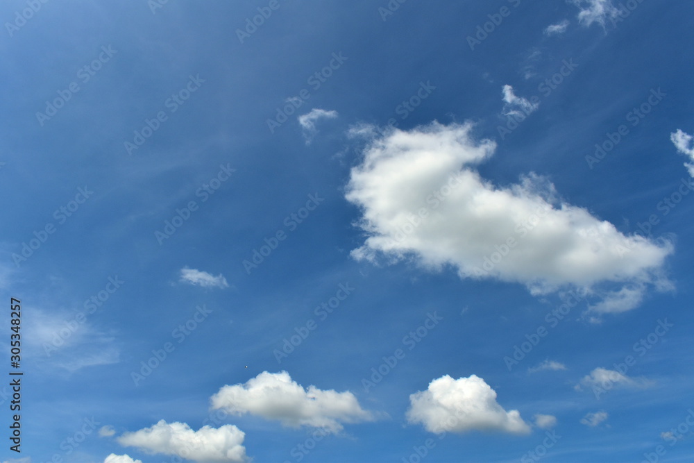 Naklejka premium blue sky with white clouds