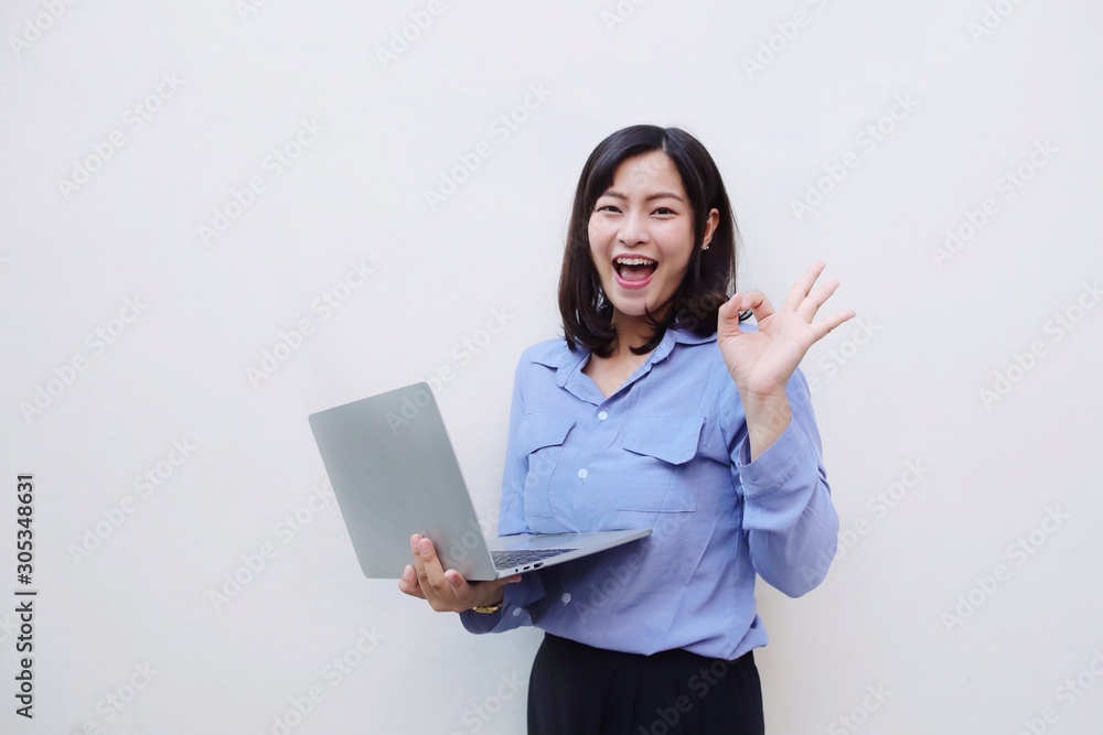 young woman with laptop young woman with laptop