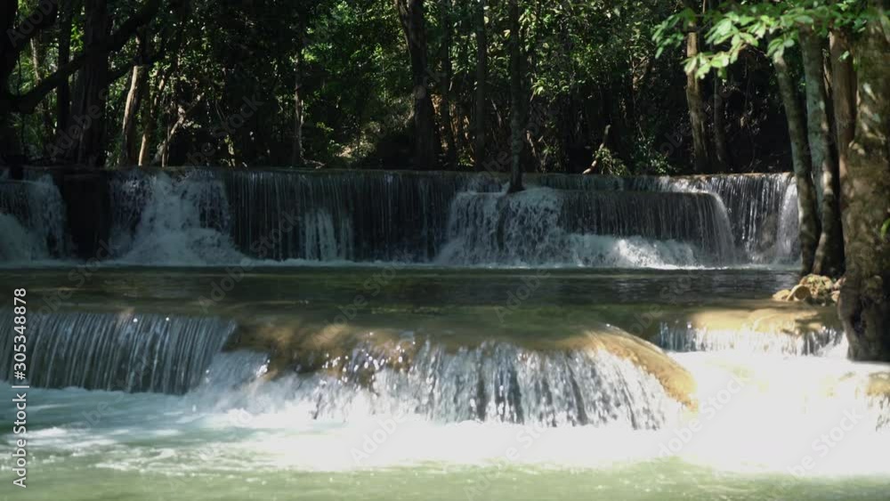 Beautiful Huay Mae Kamin Waterfall at Kanchanaburi in Thailand Beautiful Huay Mae Kamin Waterfall at Kanchanaburi in Thailand