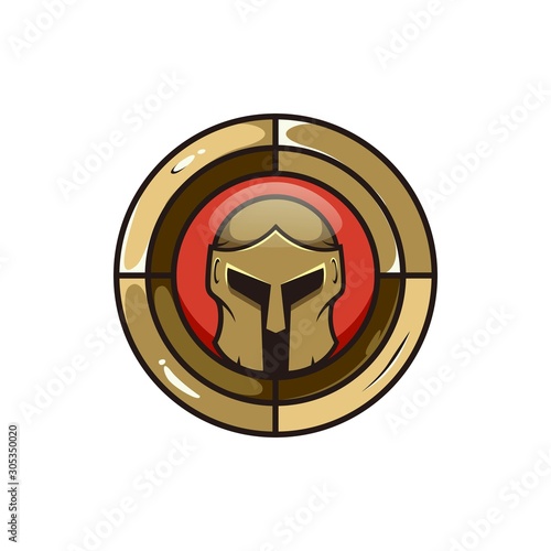shield gaming mascot sword design vector