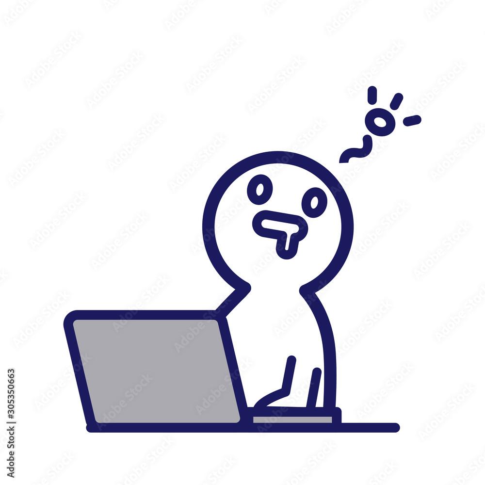 人物 人間 シンプル デフォルメ PC ぐったり 人物 人間 シンプル デフォルメ PC ぐったり