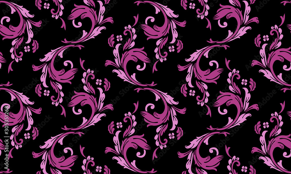 Seamless floral pattern with design modern leaf flower. Seamless floral pattern with design modern leaf flower.