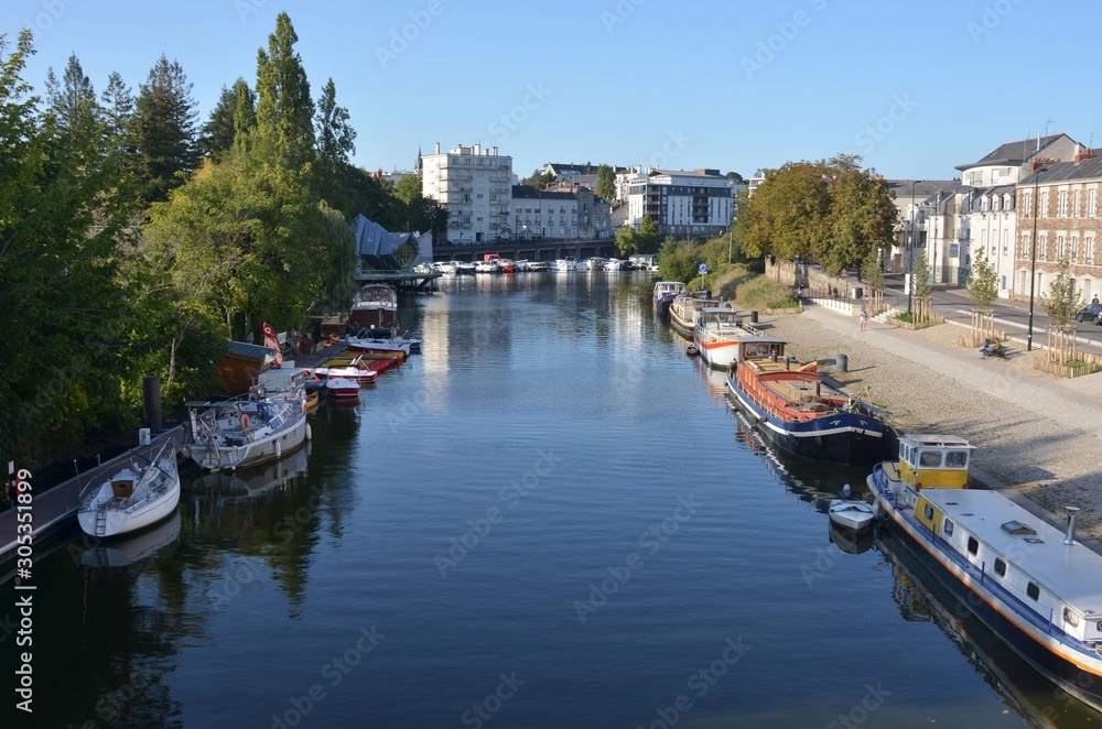 Erdre river, Nantes, France