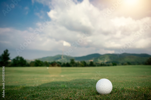 Golf ball that falls beside the green.