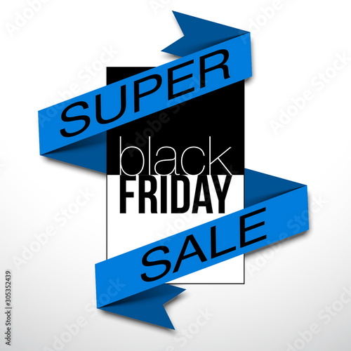 Sticker for mega-sale "Black Friday". Black Friday discount poster. Annual Christmas sales season. Big discounts in retail and online stores (up to 50%). Friday, November 29, 2019