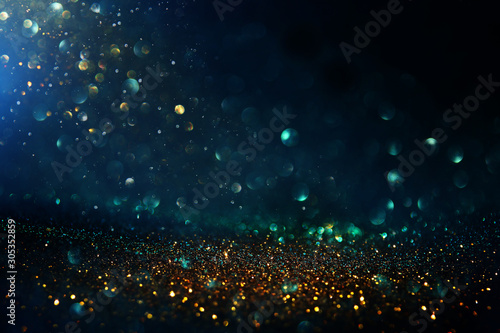 abstract glitter silver and blue lights background. de-focused © tomertu