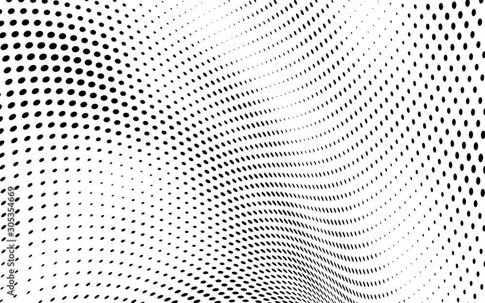 Abstract halftone background. Art texture of dots. Chaotic waves. Monochrome vintage backdrop. Black and white vector surface Abstract halftone background. Art texture of dots. Chaotic waves. Monochrome vintage backdrop. Black and white vector surface
