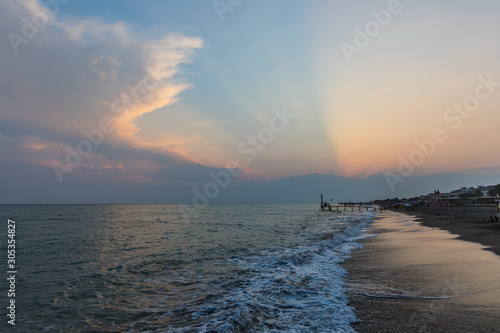 Fototapeta Naklejka Na Ścianę i Meble -  Mediterranean sea near Belek, Turkey