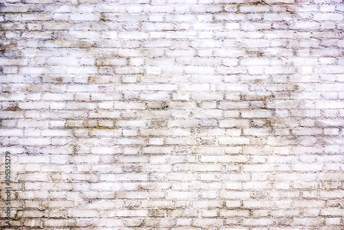 Closeup and crop Texture of the ancient white bricks wall.