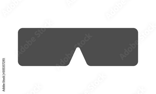 Modern 3D cinema glasses silhouette icon for your design. Isolated Vector illustration.