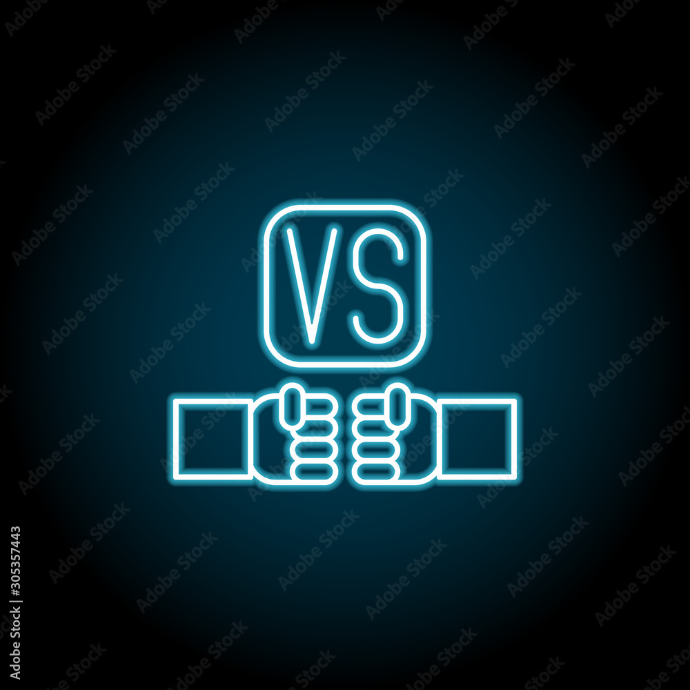 Game Vs Blue Neon Icon Simple Thin Line Outline Vector Of Esport Icons For Ui And Ux Website Or Mobile Application Stock Vector Adobe Stock