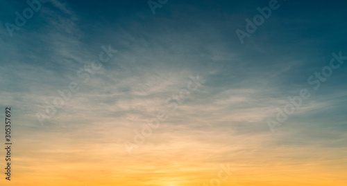 Evening sky view of the sunset © Suprachai